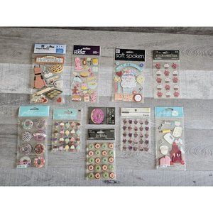 Sticker Lot Baking Donuts Cupcakes Scrapbooking 3D Stickers RARE Jolee's #37
